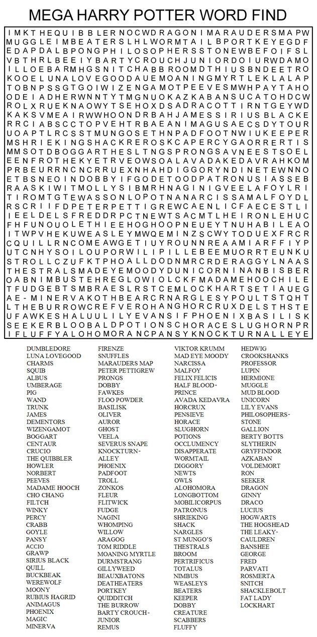 Word Search 1000 Words Printable