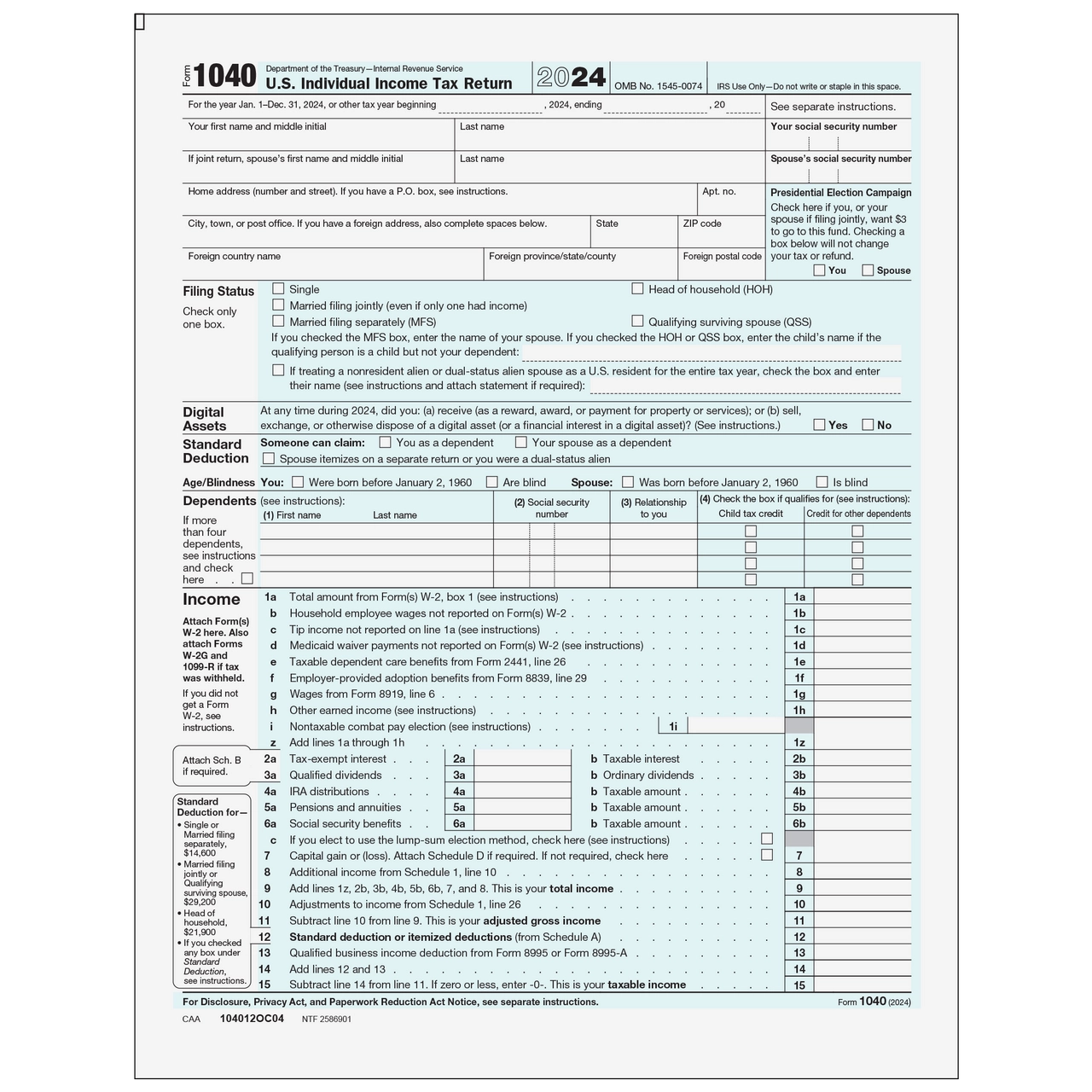 Form 2024 1040