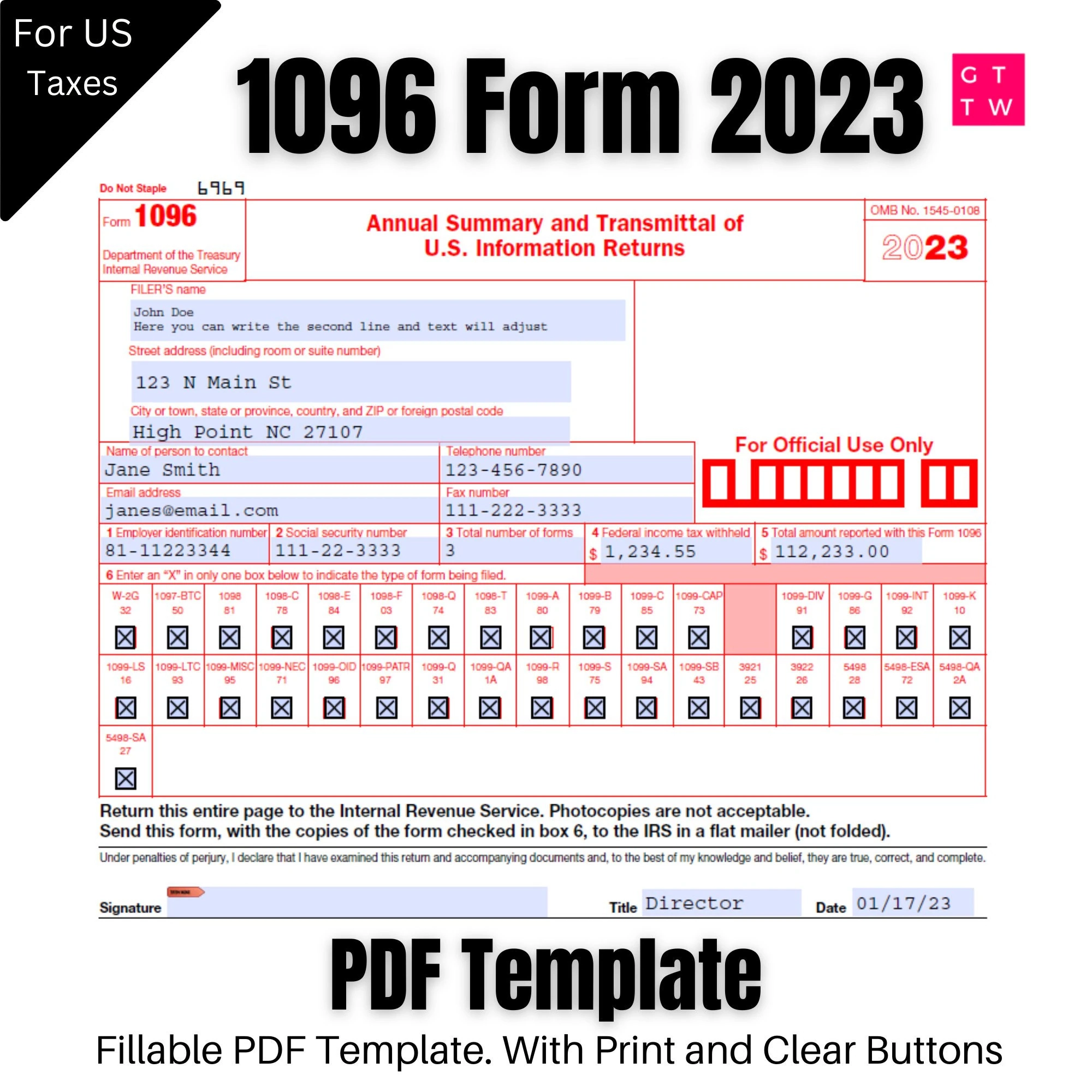 Irs Form 1096