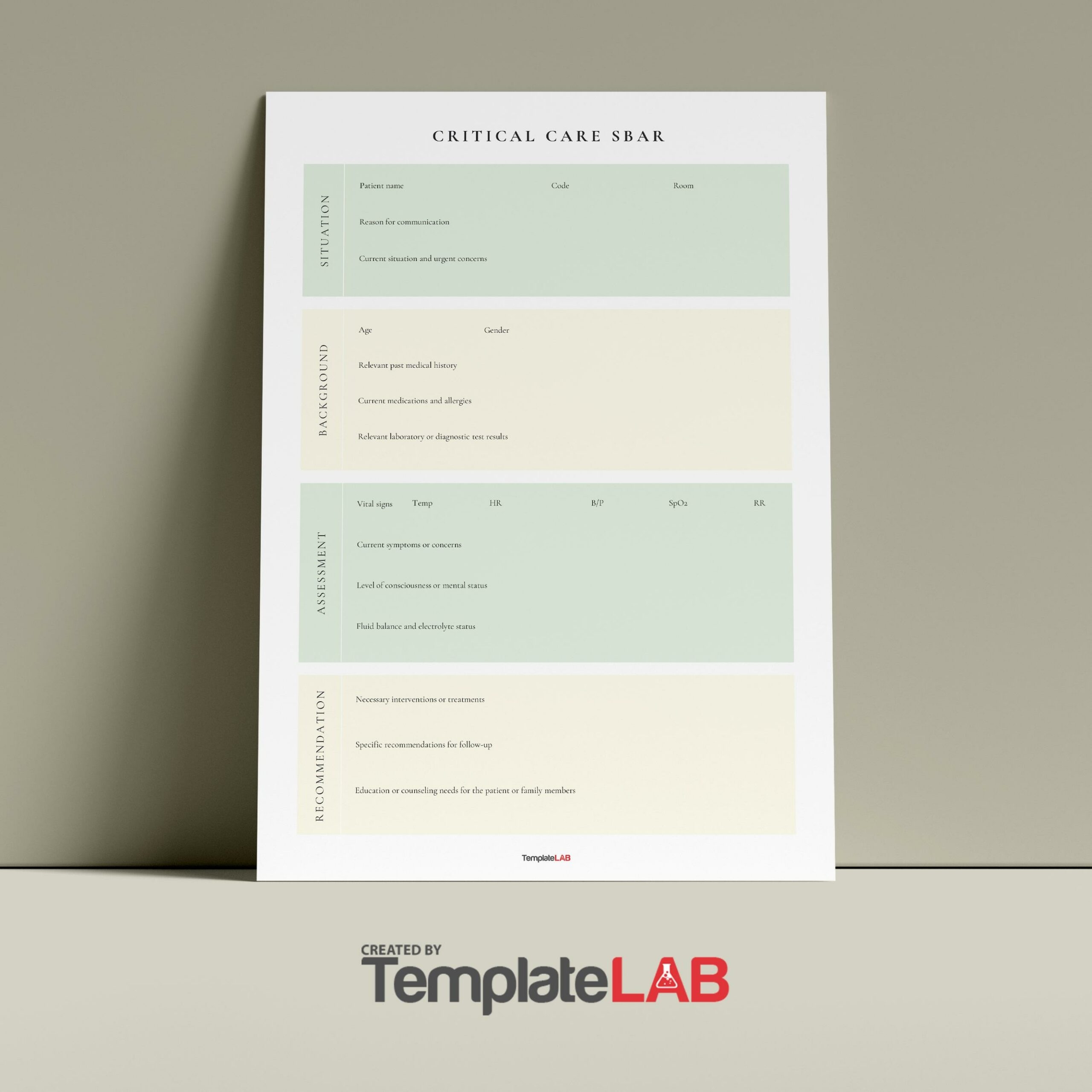 Free Printable Blank Sbar Template