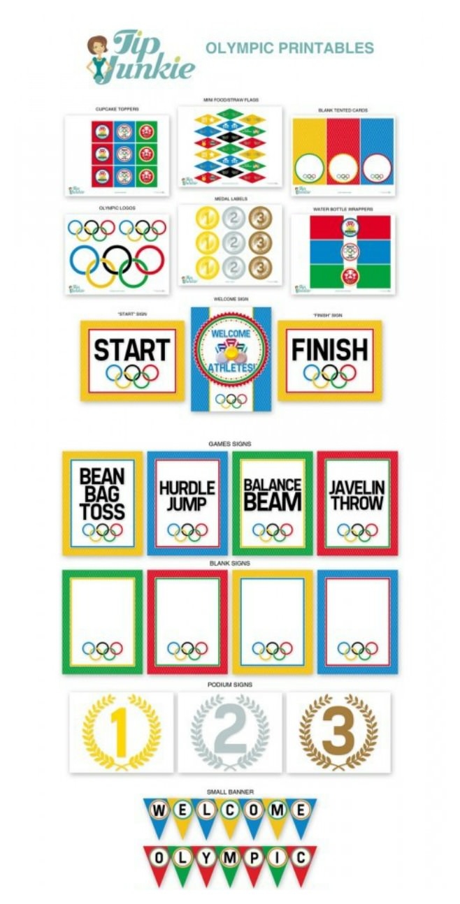 Olympic Pictures Free Printable