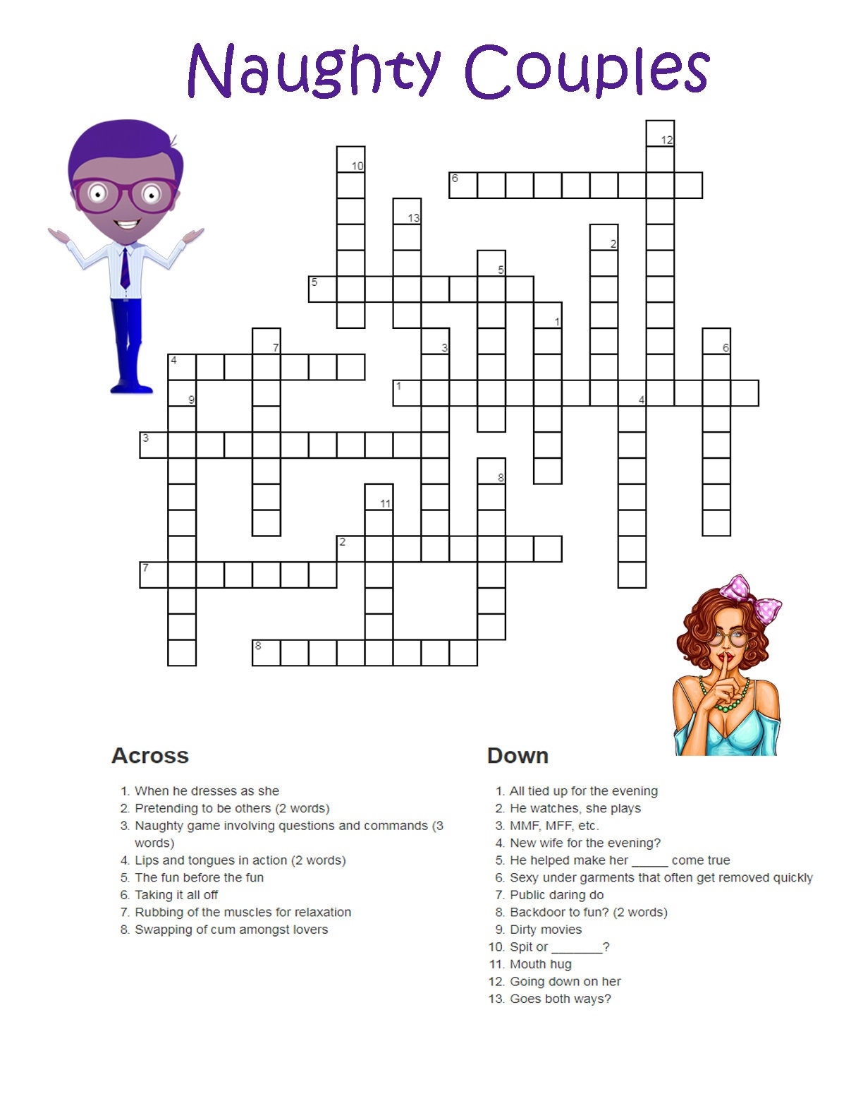 14 Page Megapack Of Dirty Word Searches Naughty Crossword Puzzles 