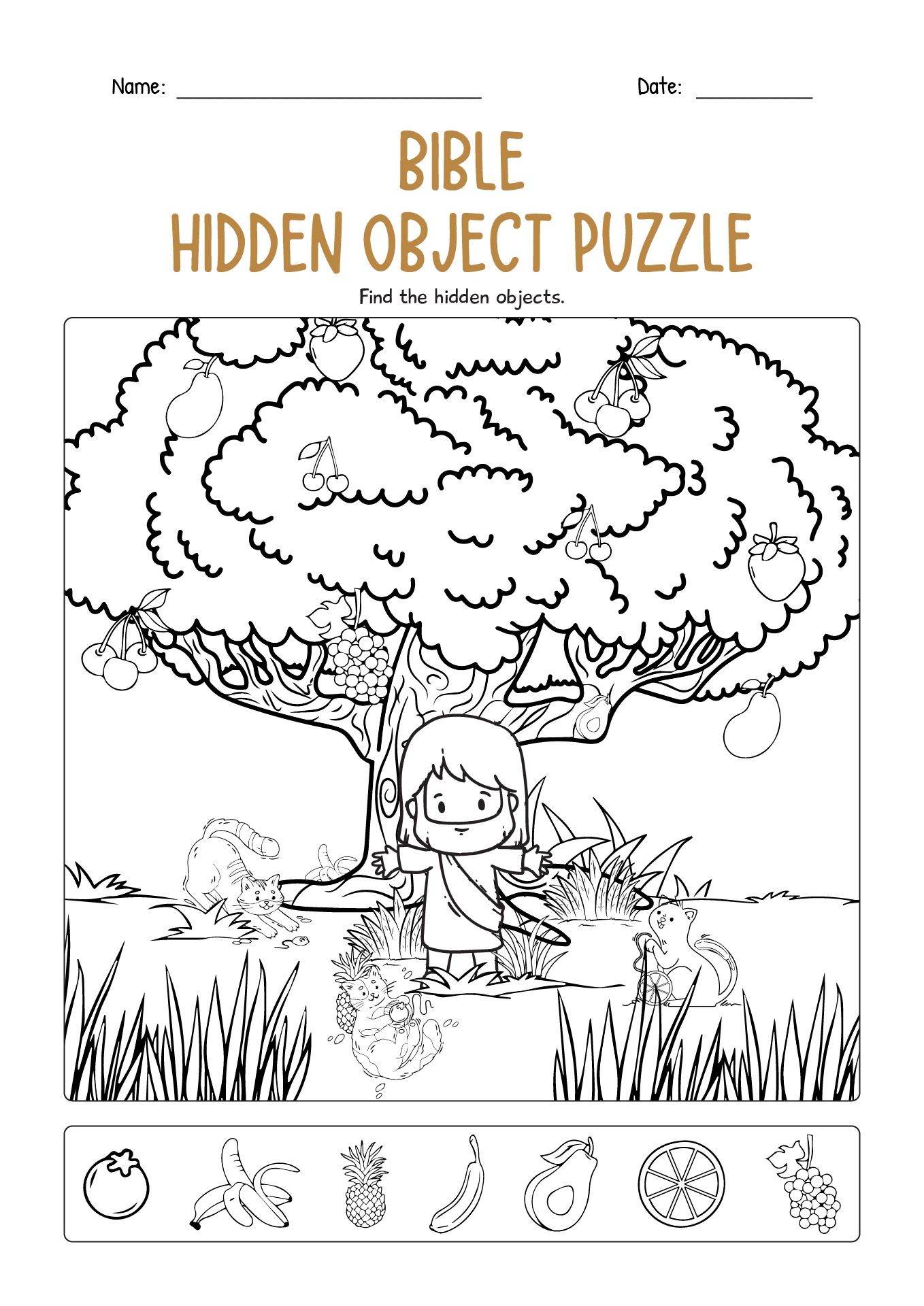 Free Bible Hidden Picture Printables