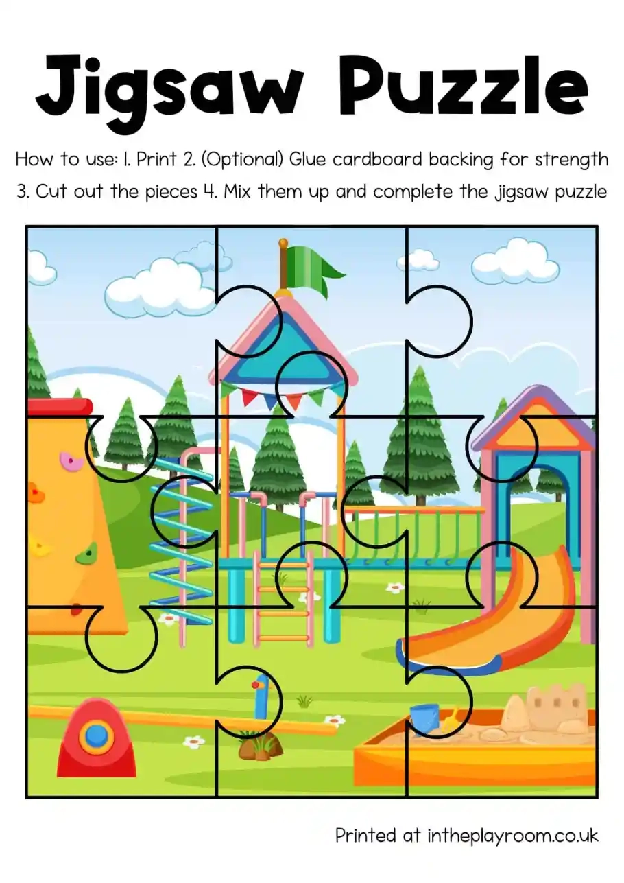 Free Printable 4 Piece Puzzle Pieces