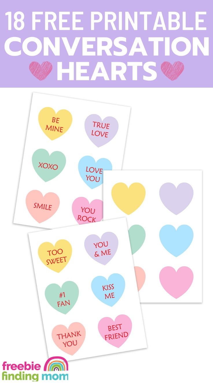 18 Free Printable Conversation Hearts