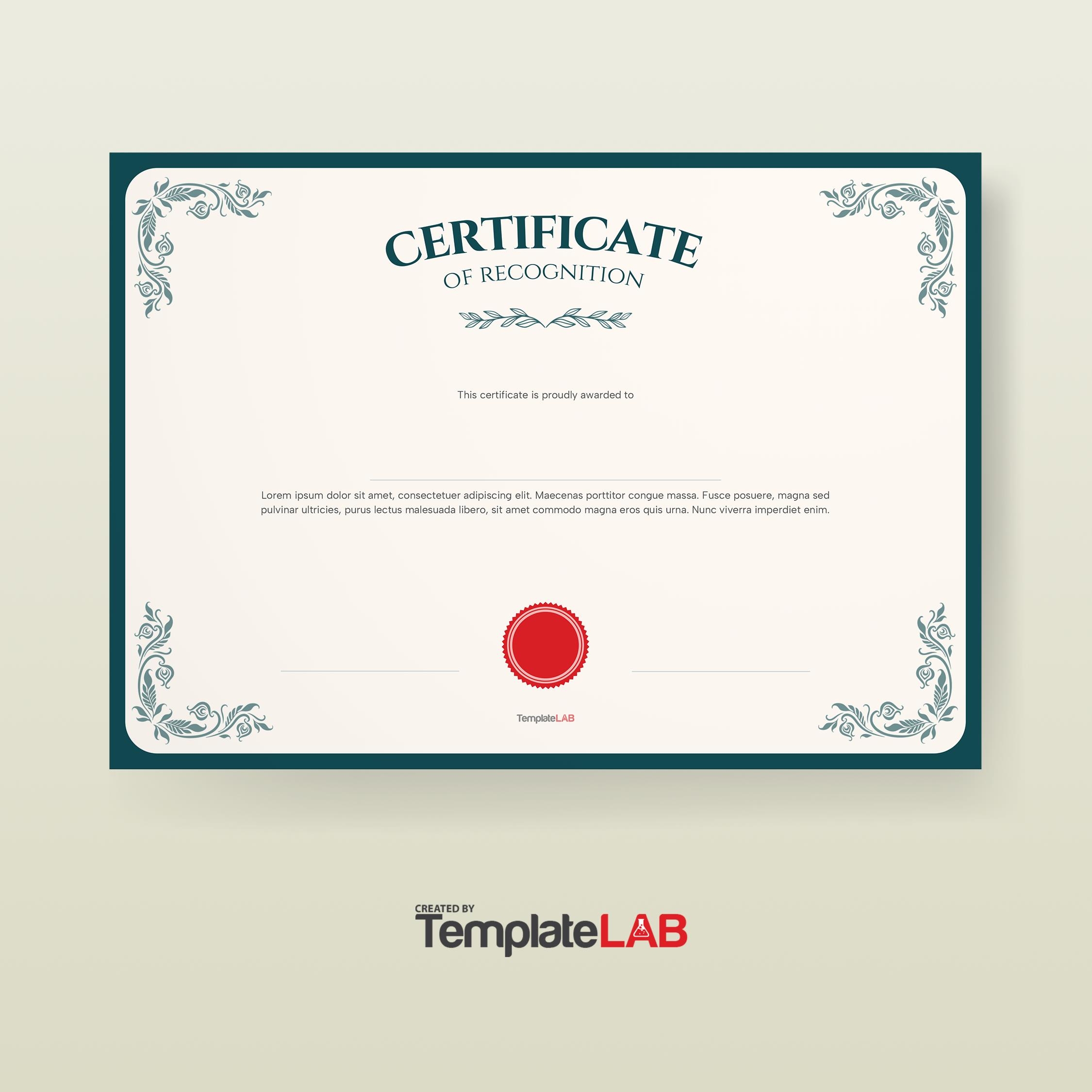 Blank Printable Certificate Templates