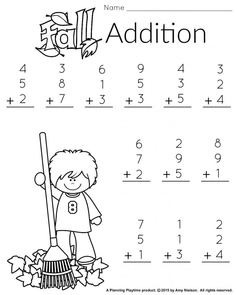 Math Printable Worksheets 1st Grade