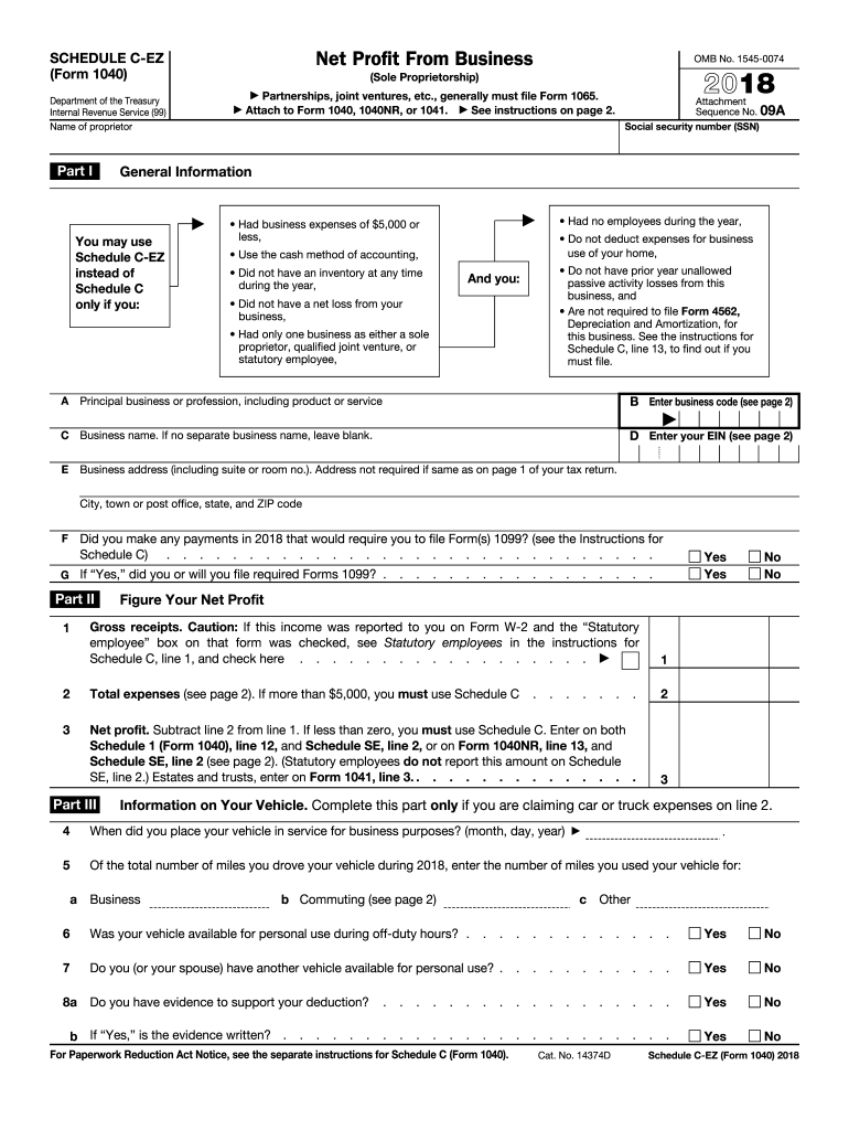 Schedule C Form 2025