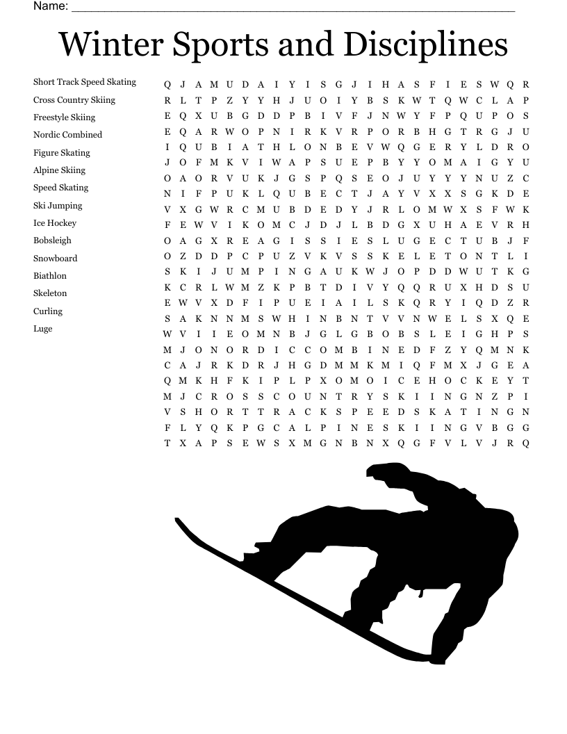 2018 VBS SPORTS Word Search WordMint