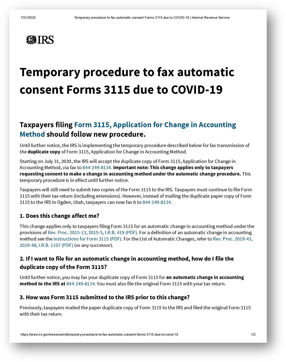 Irs Form 3115 Instructions