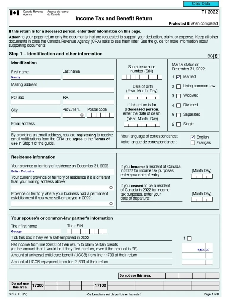 1 Form 2022 Tax Refund