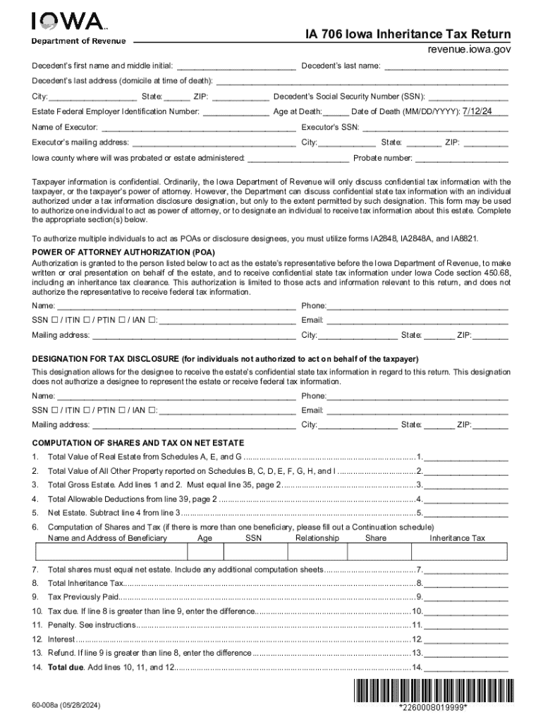 Form 706 For 2024