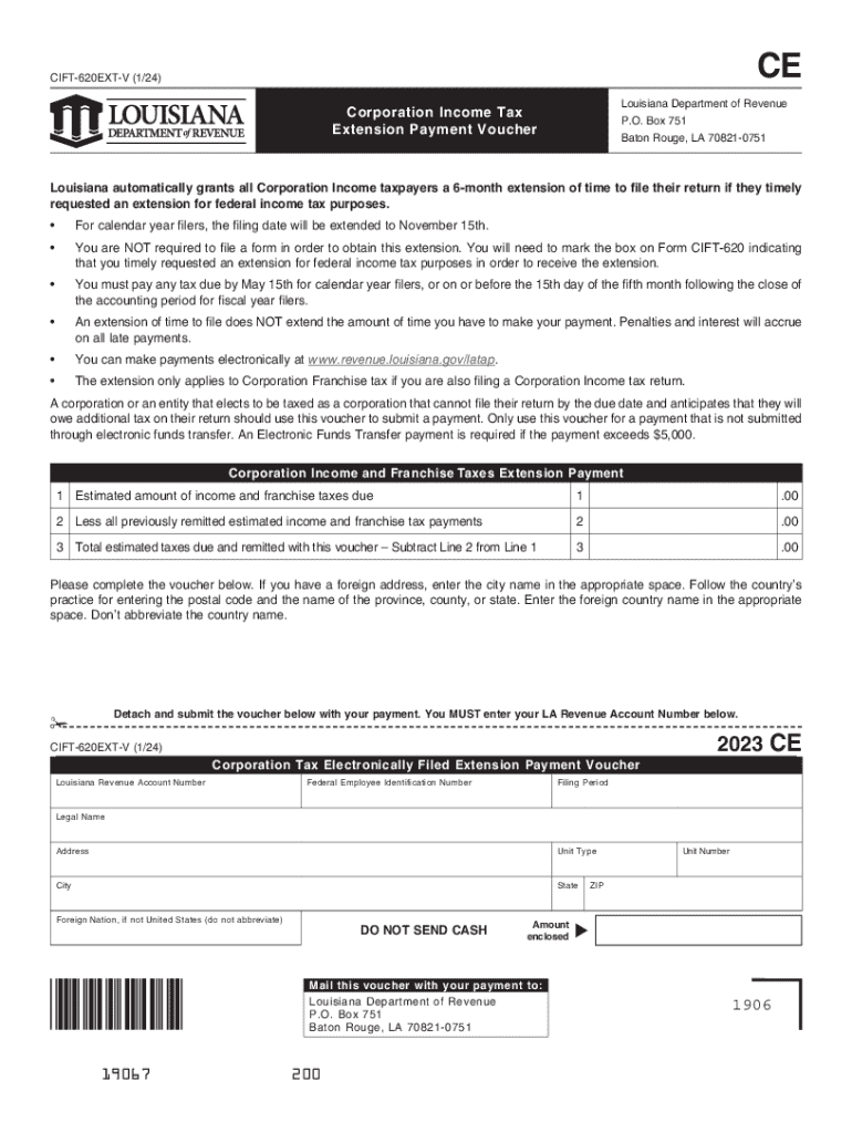 2024 Form LA LDR CIFT 620EXT V Fill Online Printable Fillable 