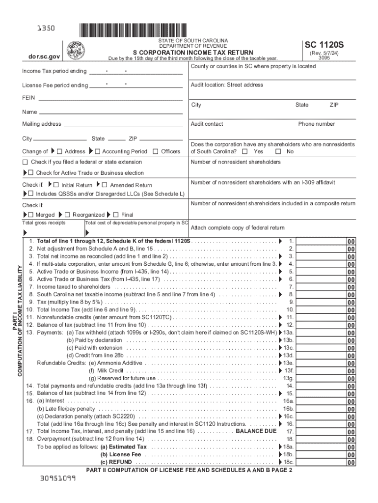 Sc Irs Tax Forms