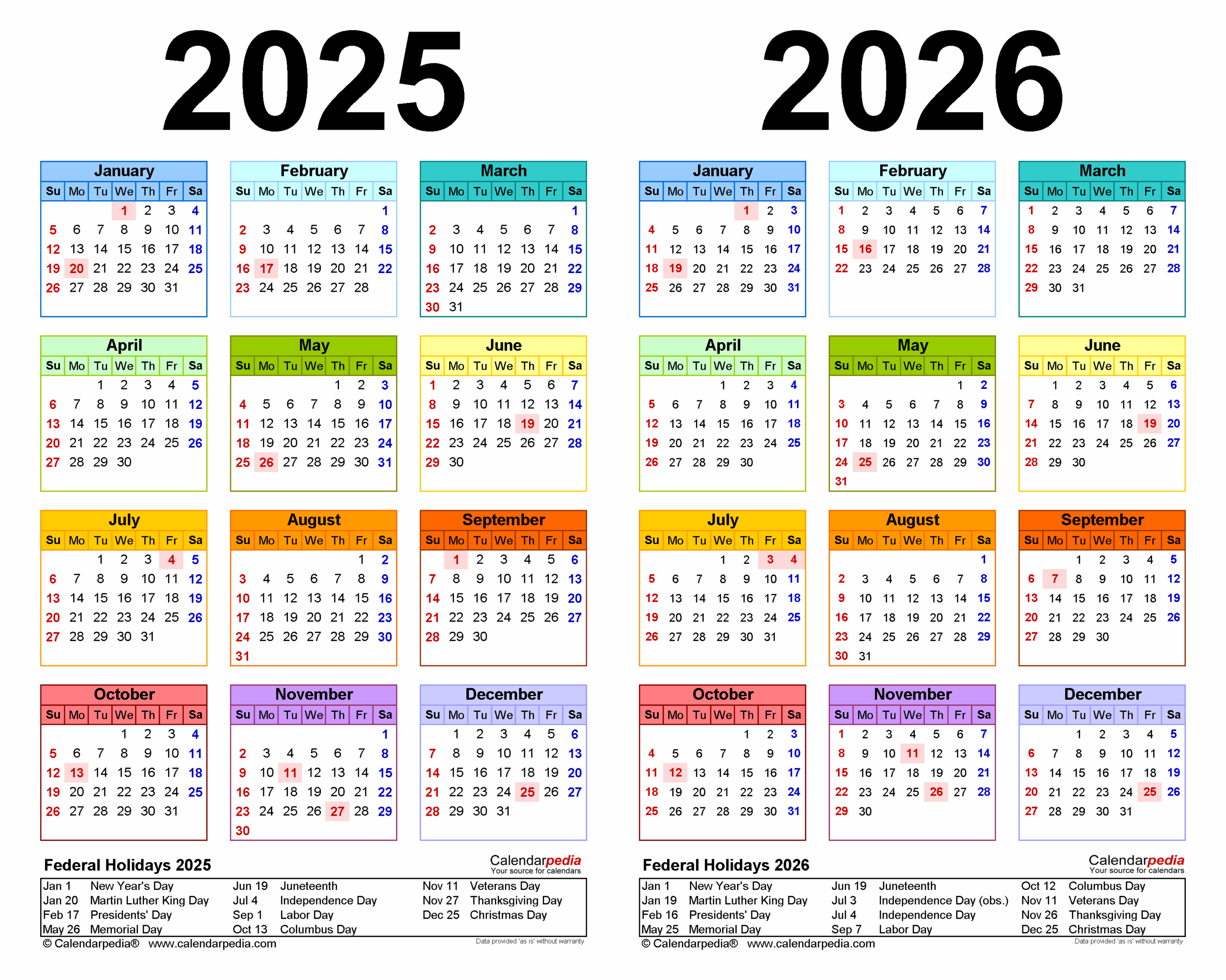 2025 2026 Calendar Printable