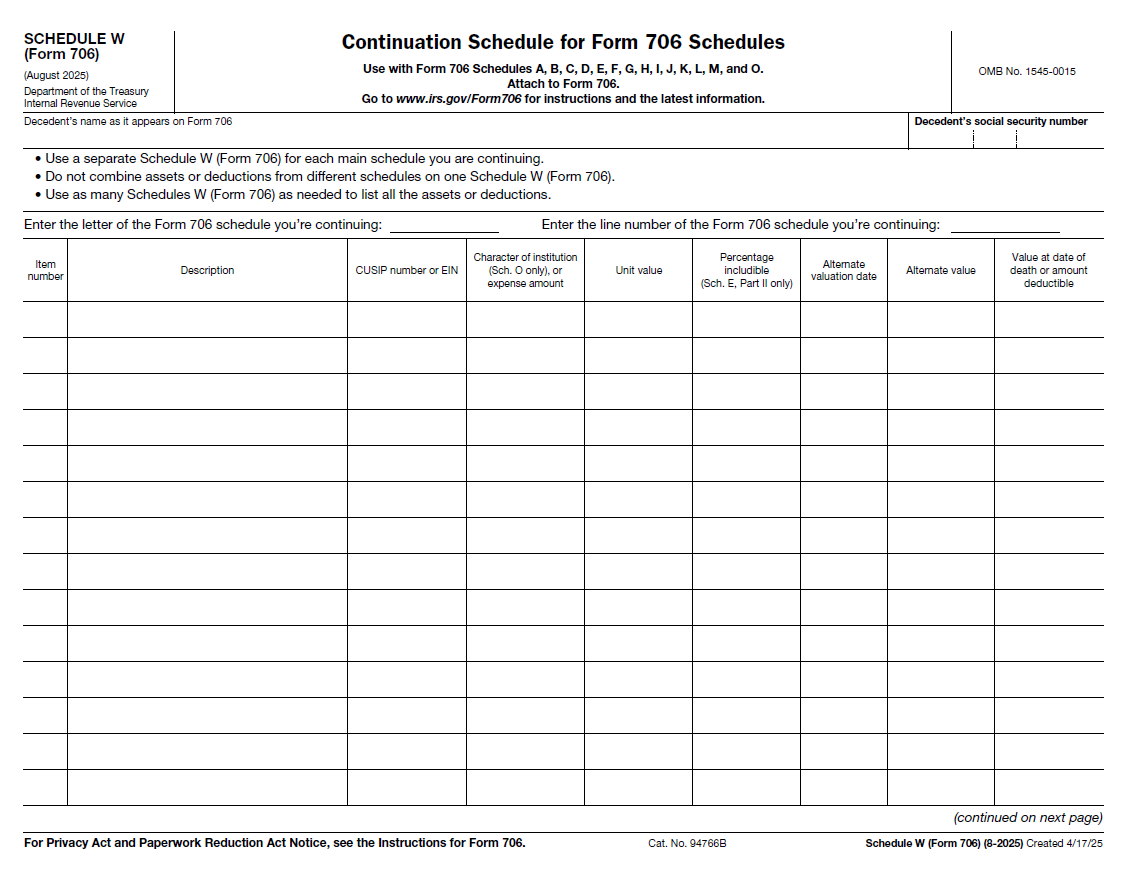 Irs Form 706 Fillable Pdf