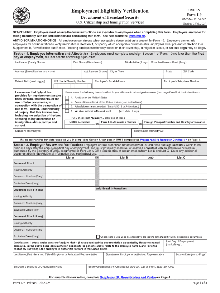 Irs Form I-9 Pdf
