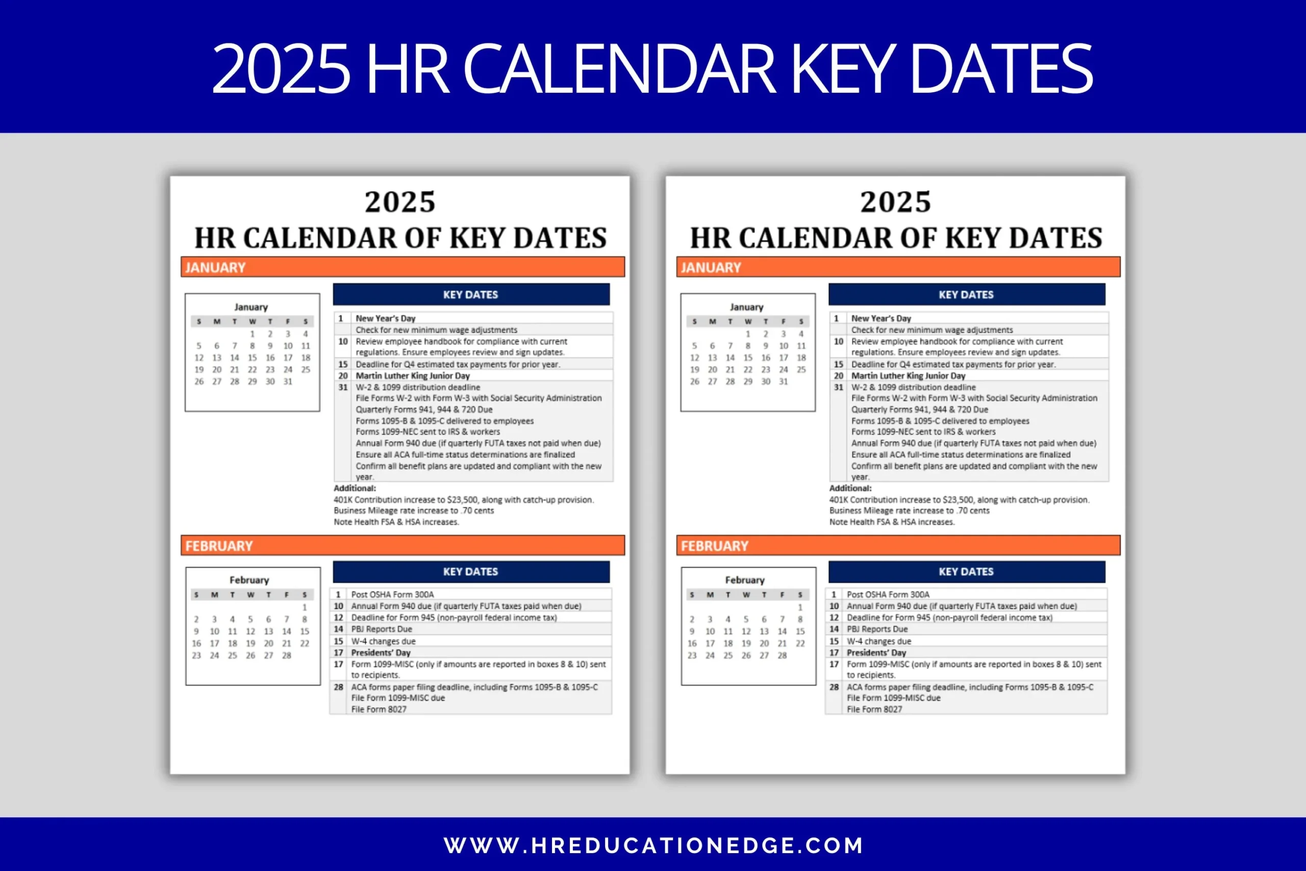 2025 HR Kalender Kalender 2025 Compliantion amp Payroll Deadlines 
