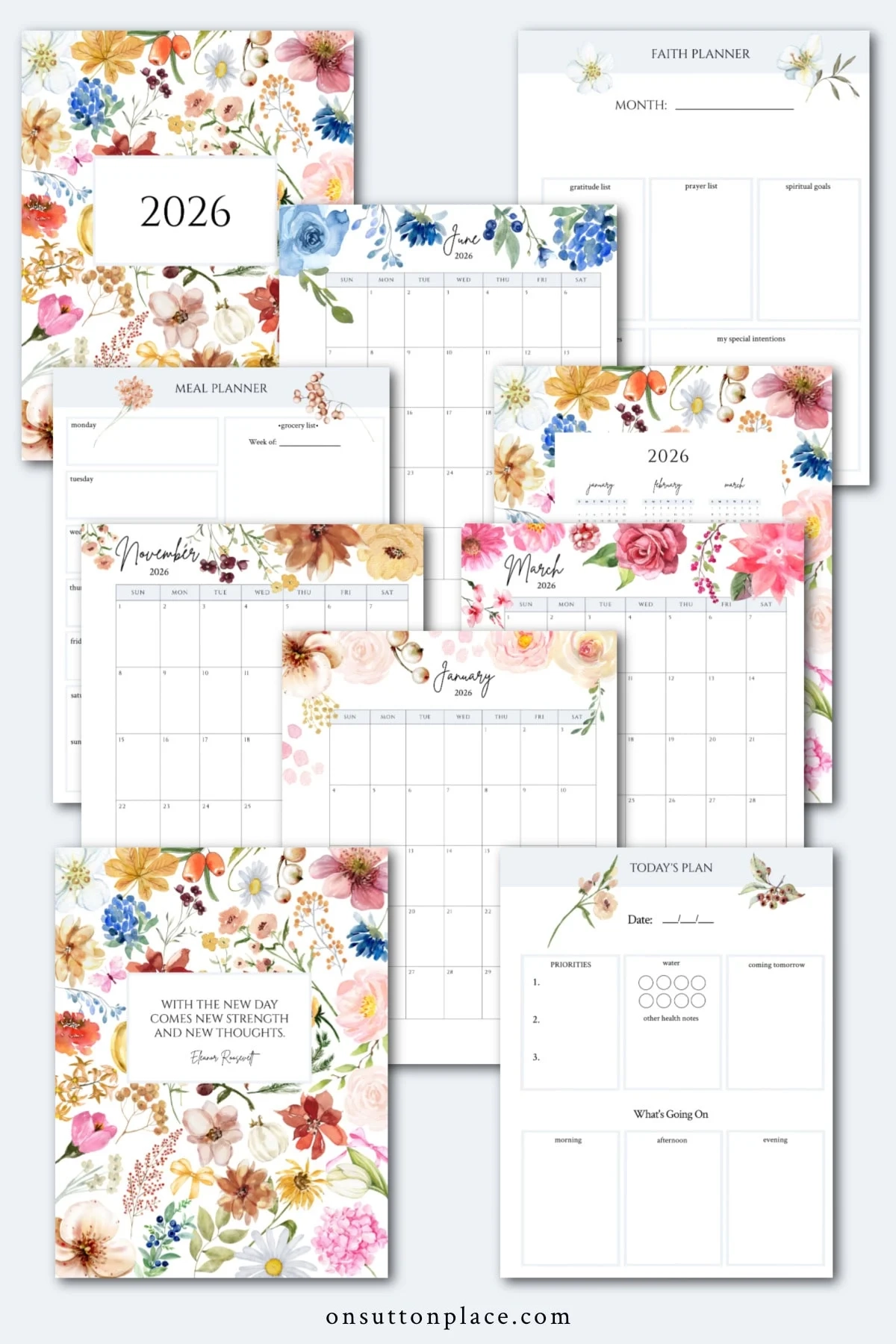 2026 Free Printable Calendar With Planner Pages On Sutton Place