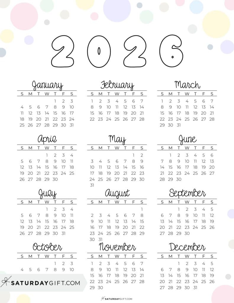 Calendar 2026 Calendar Printable Free