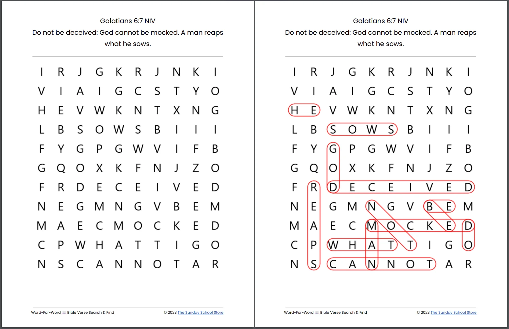Free Printable Religious Word Search Puzzles
