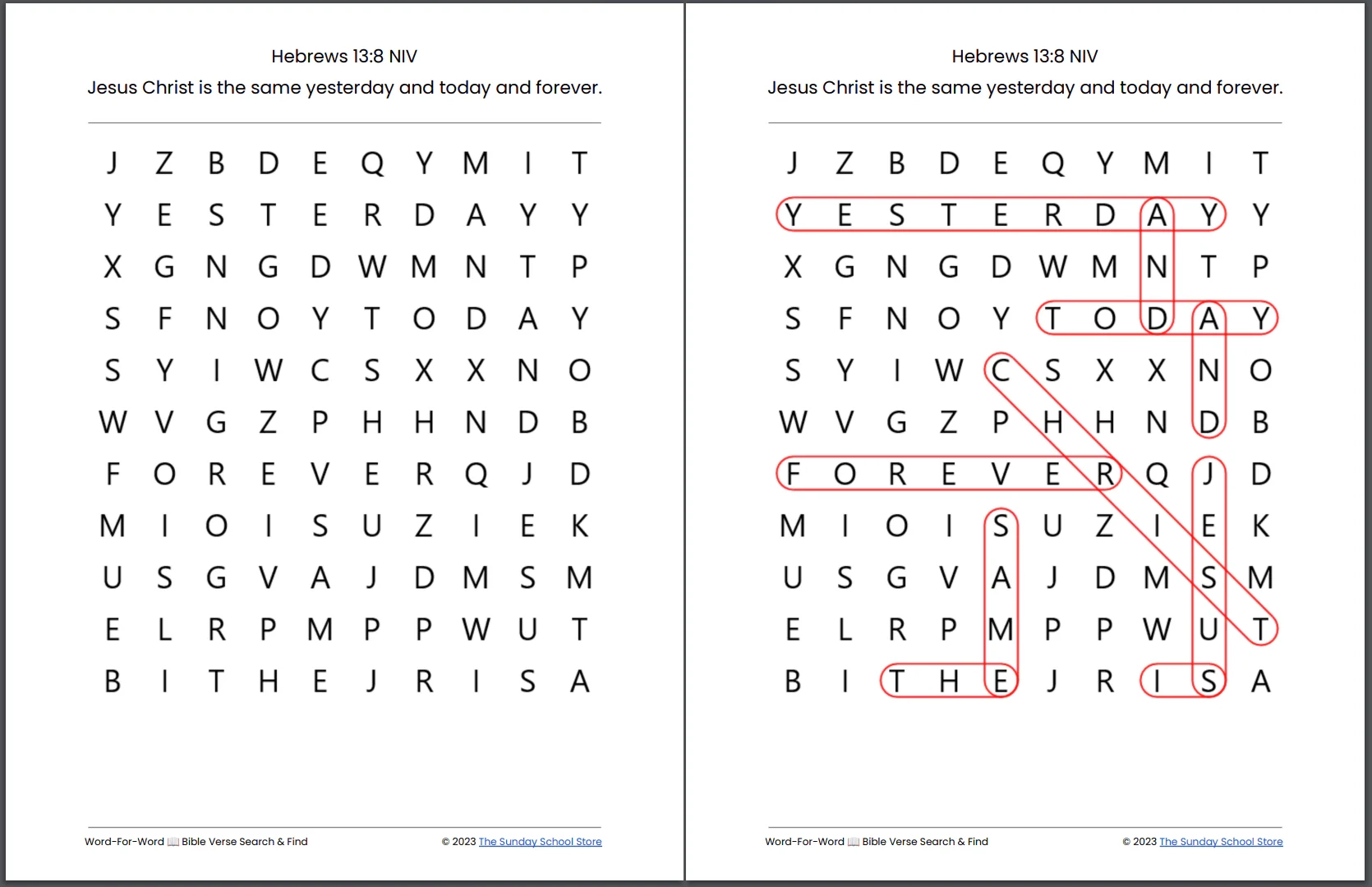Free Printable Bible Crossword Puzzles Kjv