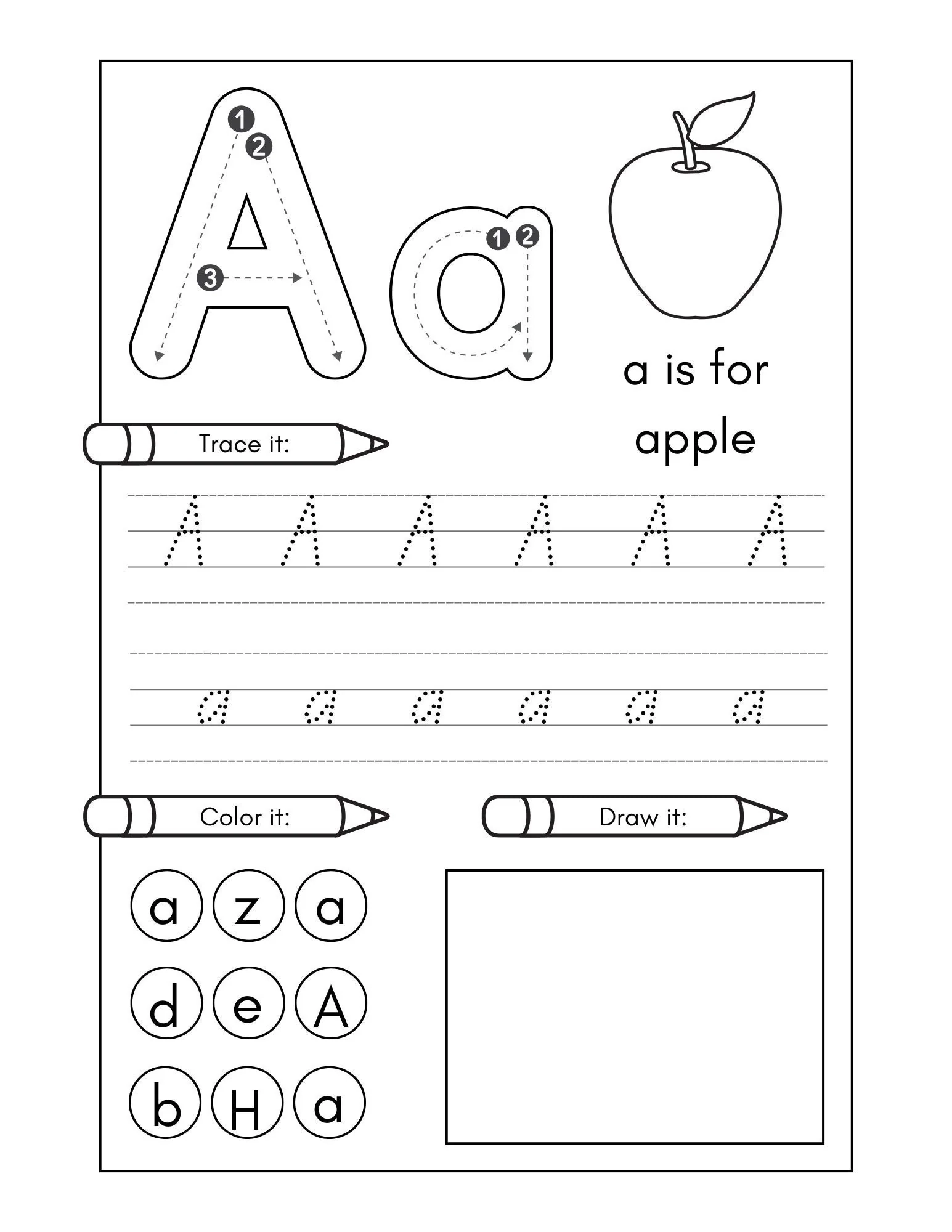 Printable Letter Worksheets For Preschool