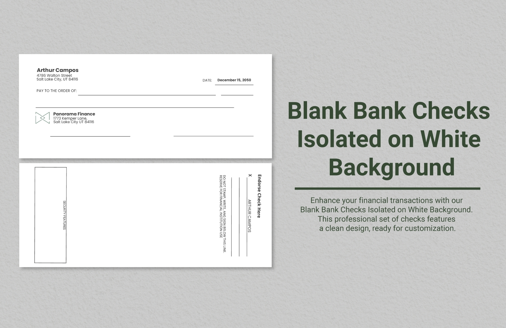 Printable Check Template Word