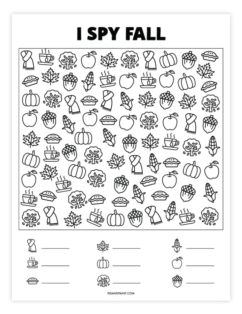 Free Printable I Spy Worksheets For Kids