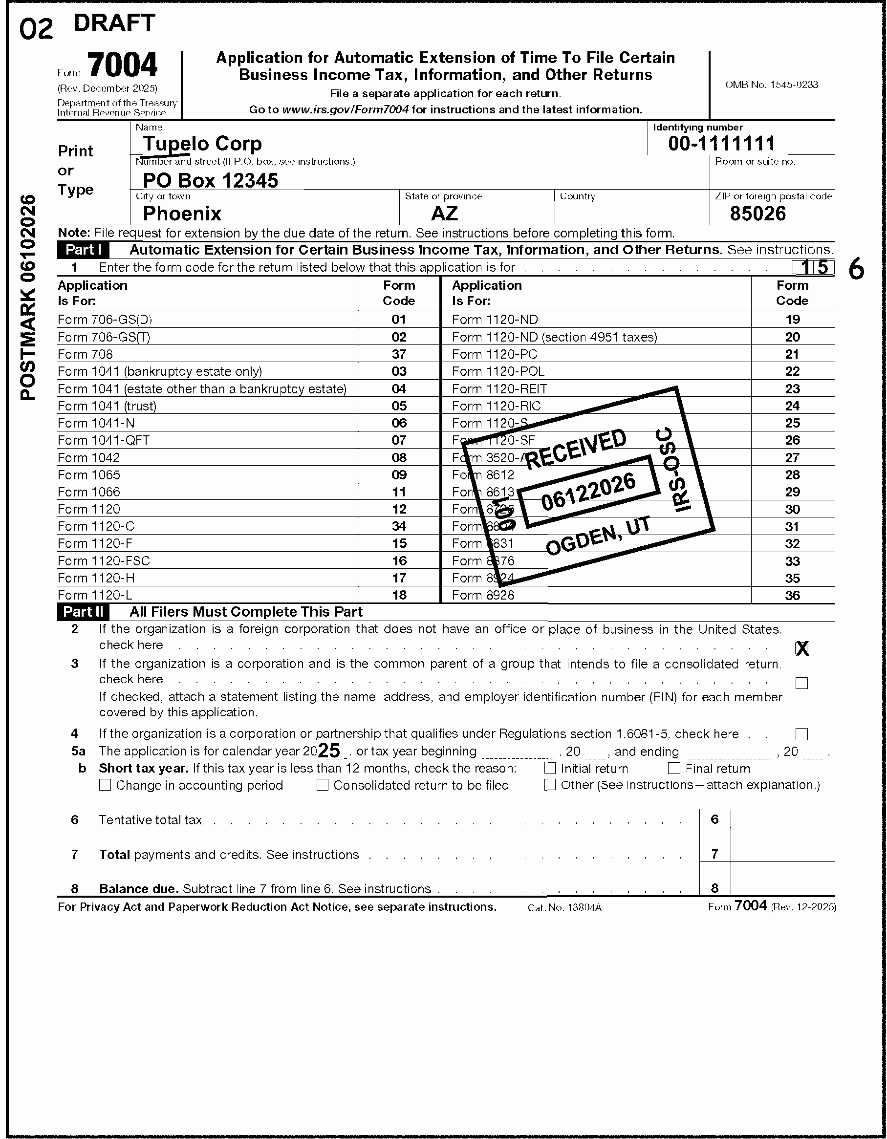 Form 1120 H Due Date 2026