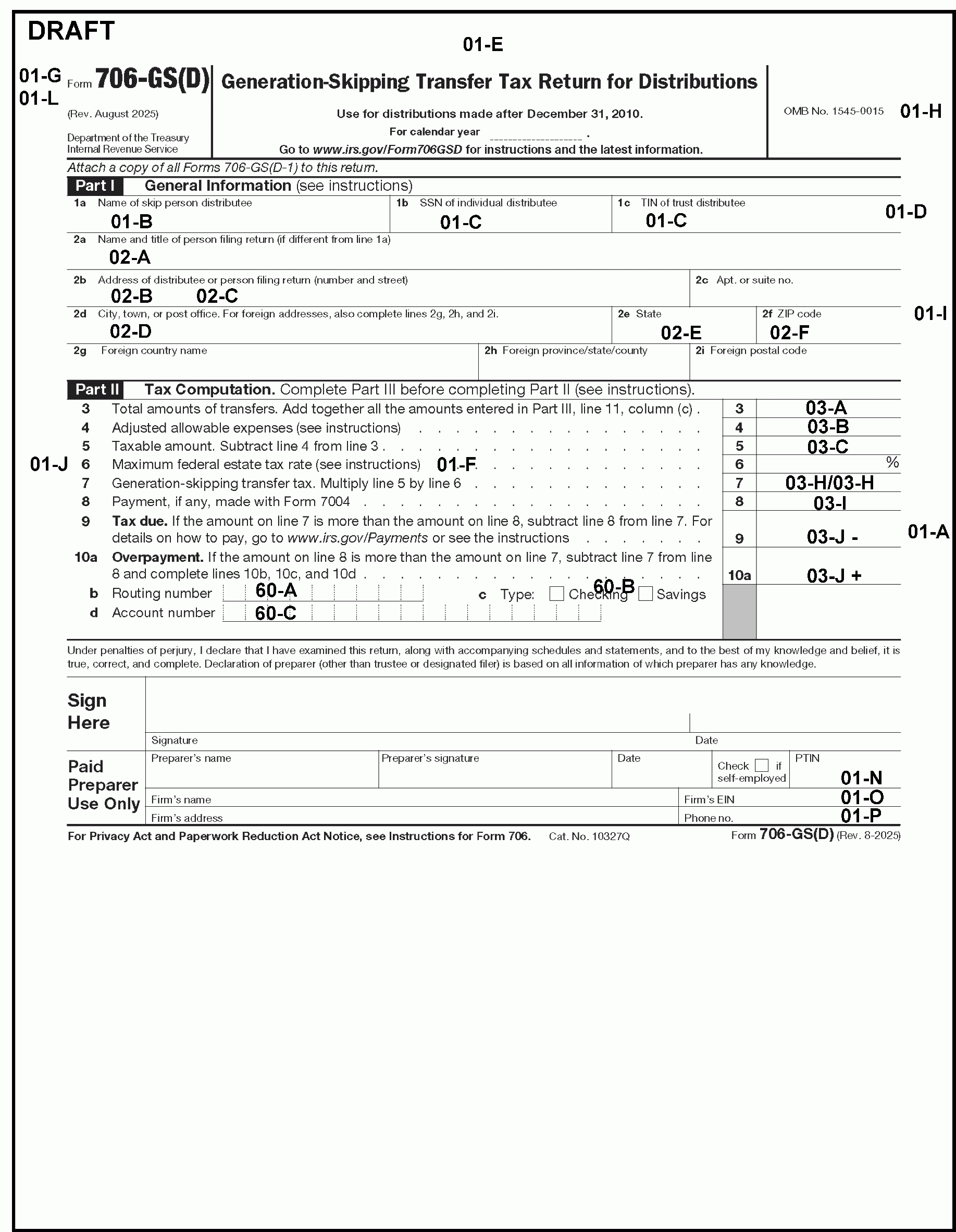 2025 Form 706 Schedule G