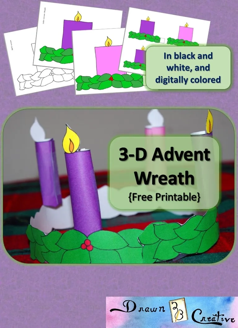 3 D Printable Advent Wreath Drawn2BCreative