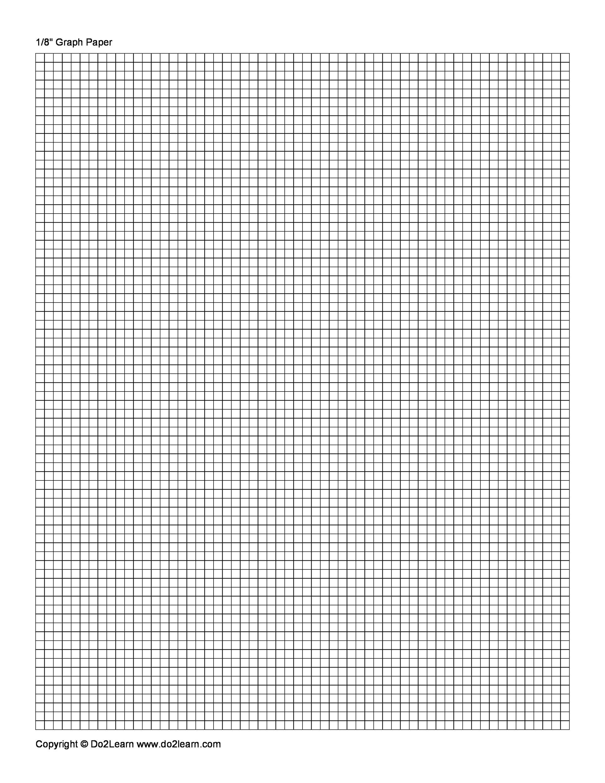 Printable Graph Paper 1/8 Inch Pdf