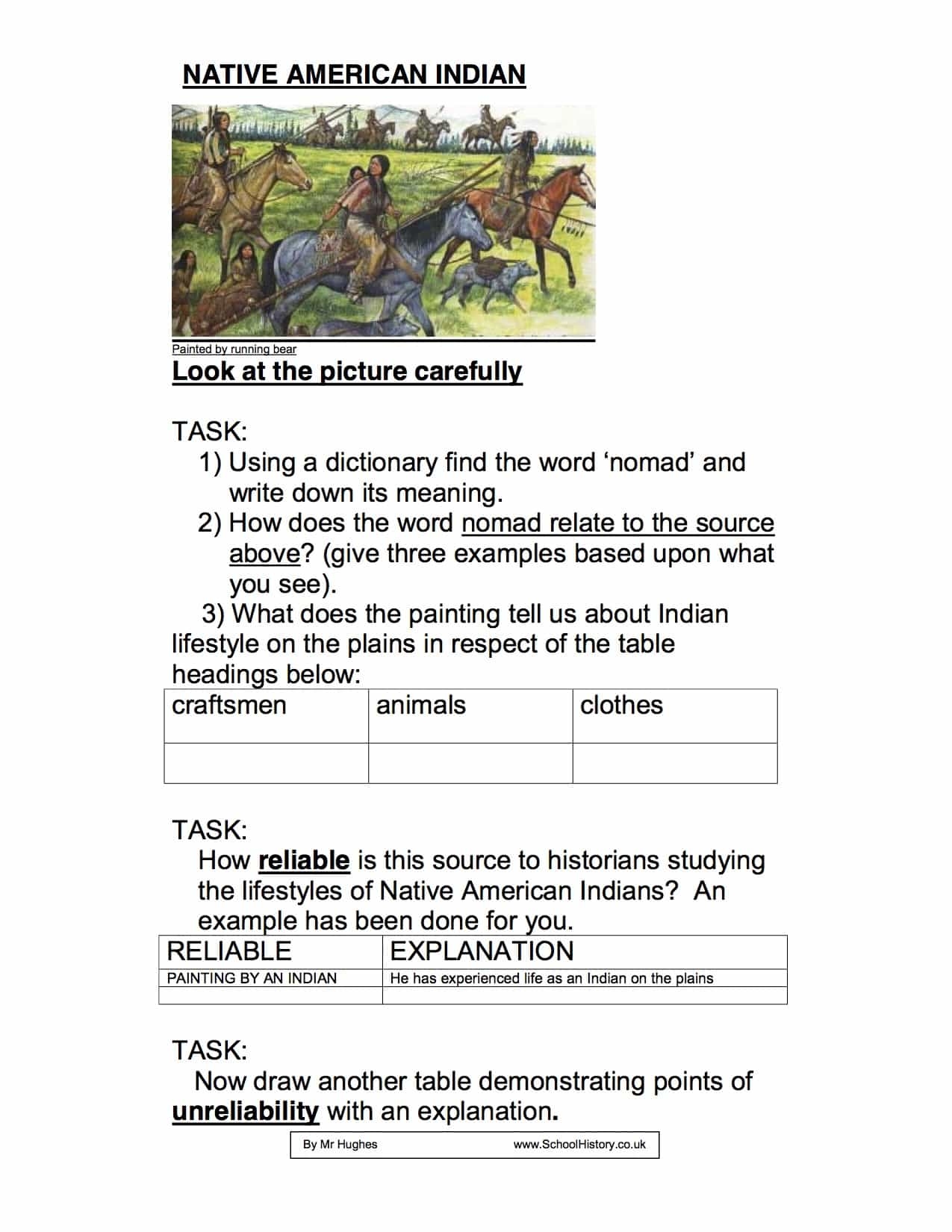Free Printable Native American Worksheets Pdf