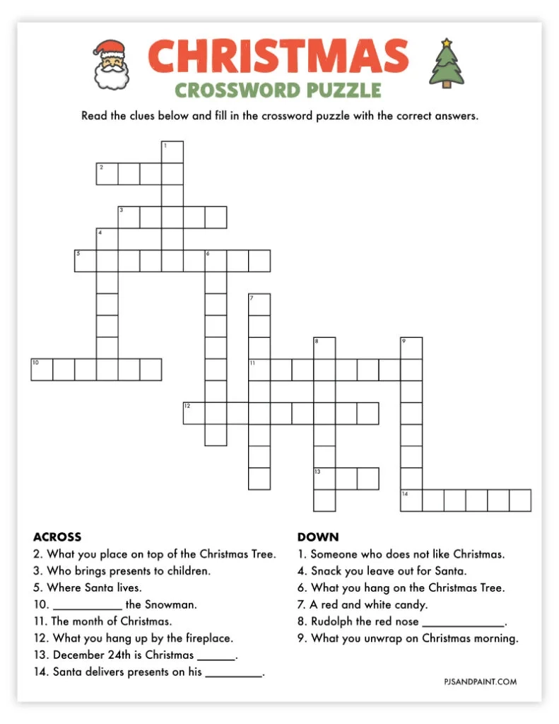 34 Free Printable Christmas Games And Activities Pjs And Paint