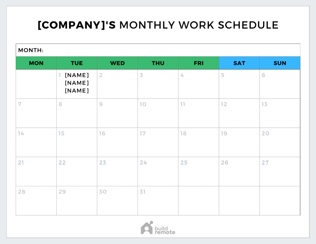 36 Employee Work Schedule Templates Free Designs