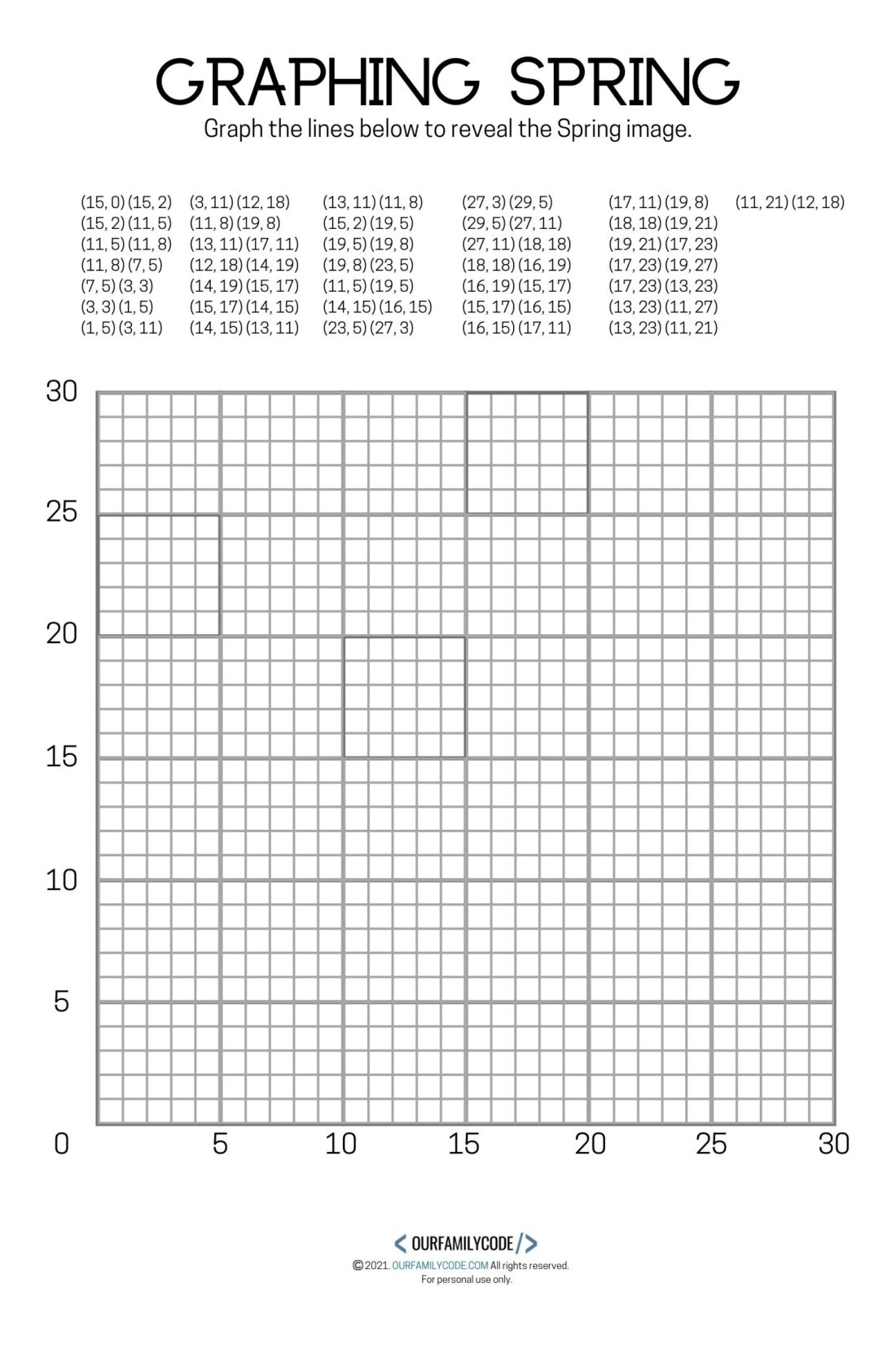 Graph Paper Coordinate Plane Worksheets