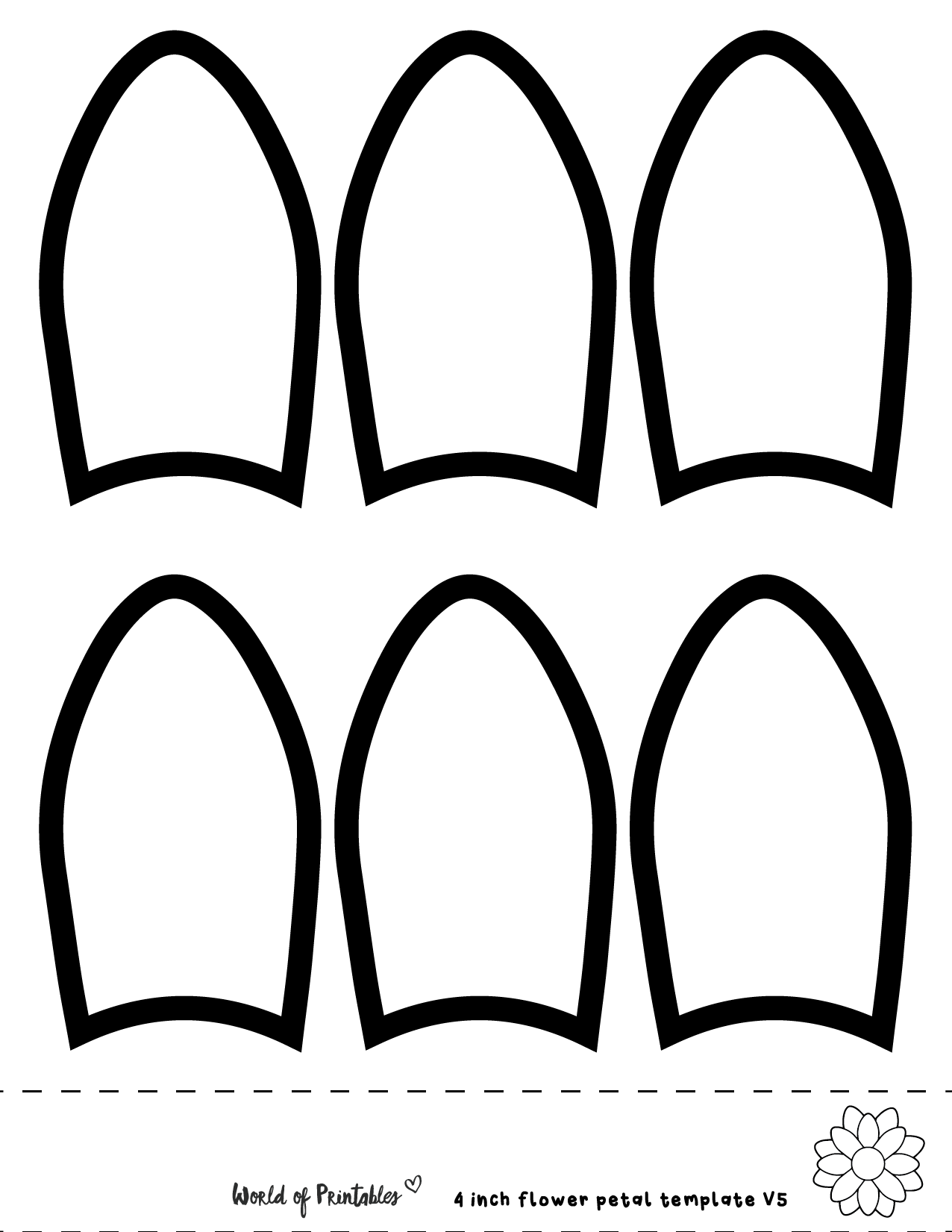 Printable Flower Petal Template
