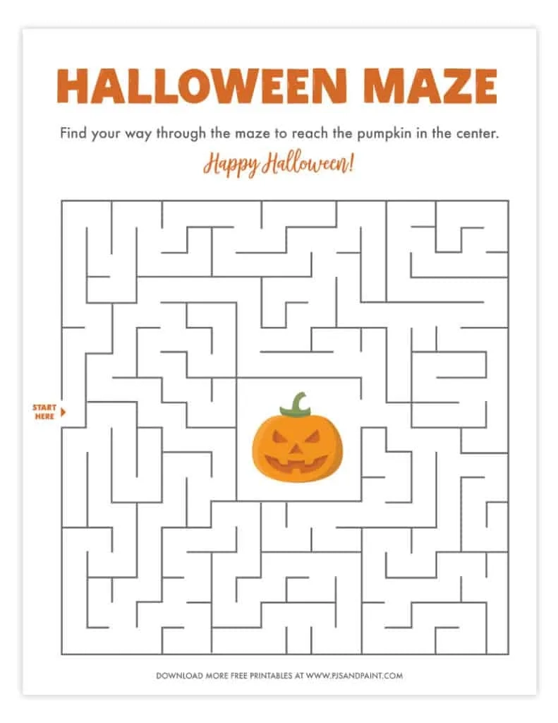 Halloween Activities Free Printables