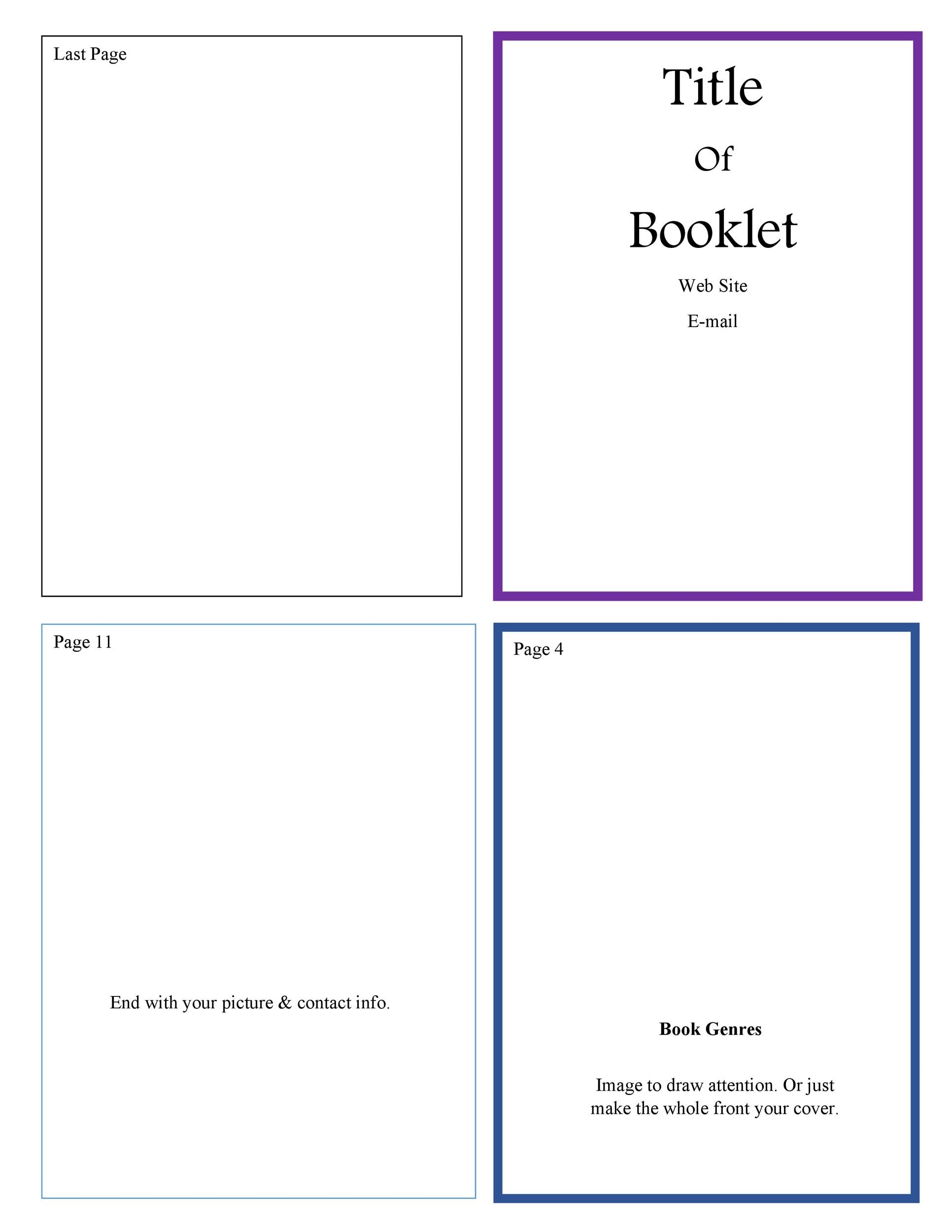 Free Printable Book Template