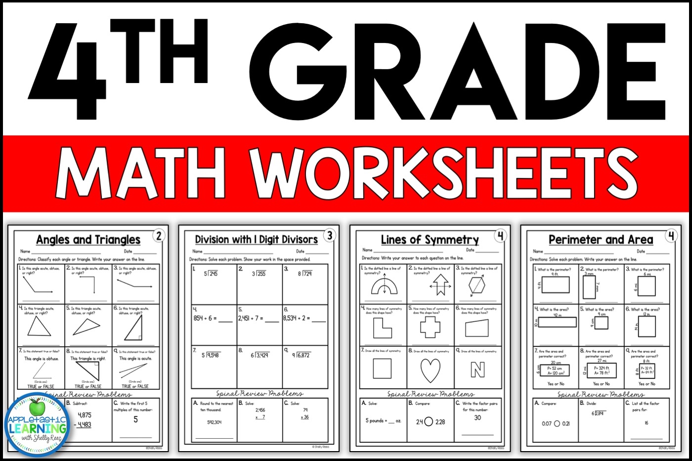 Math Worksheets Printable 4th Grade Free