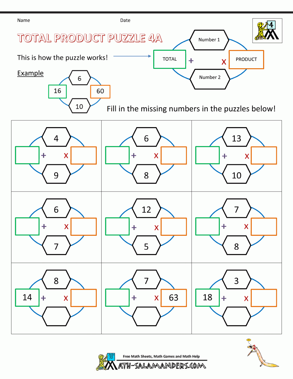 Puzzles For Kids Printable Math