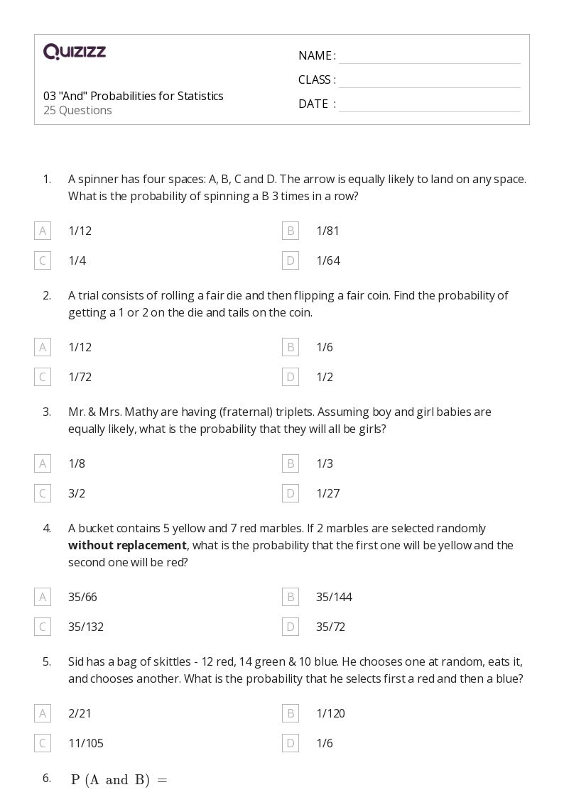 Printable Math Worksheets For 9th Grade