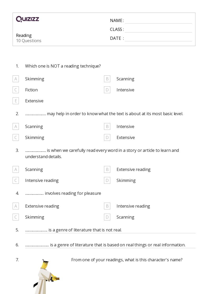 Free Printables For 7th Grade