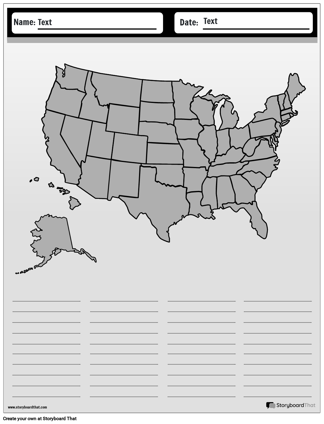 Us States Printable Worksheets