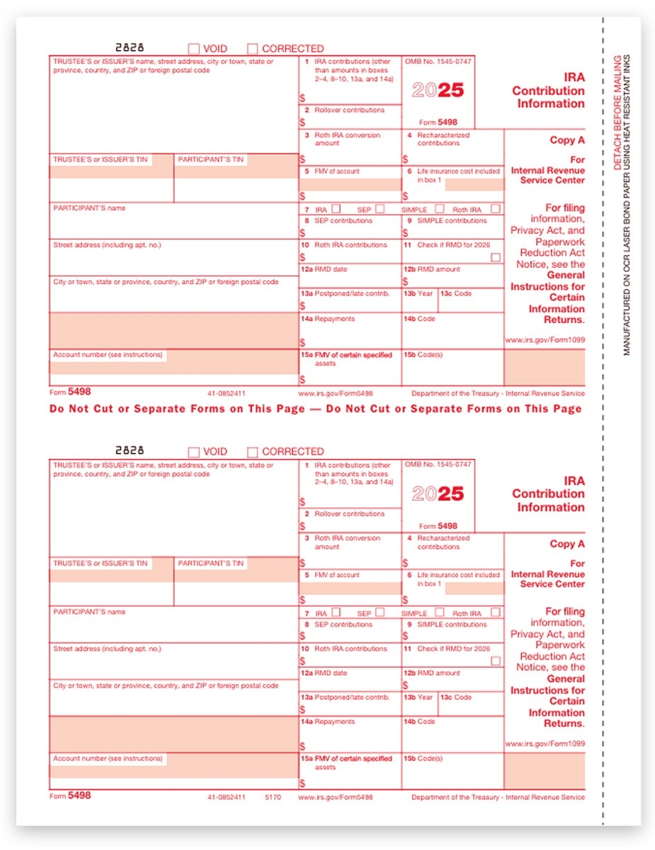 Irs Form 5498 Printable 2024