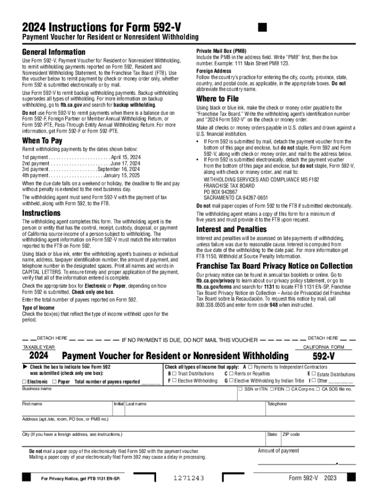 Form 592 California 2023