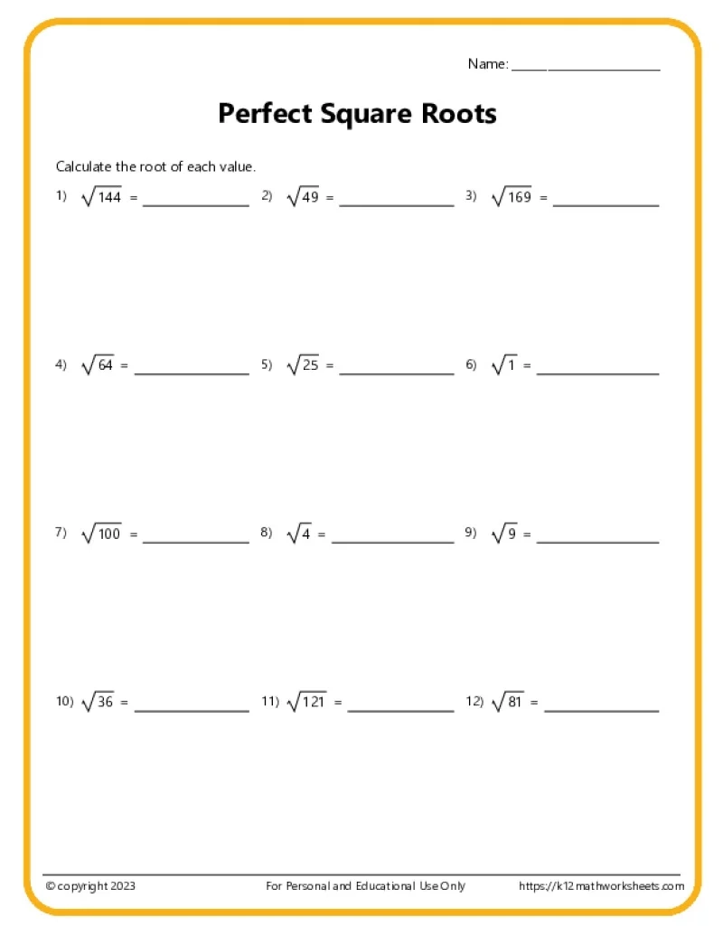 Printable Worksheets For 6th Grade Math