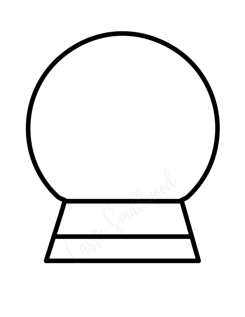 Printable Snow Globe Template