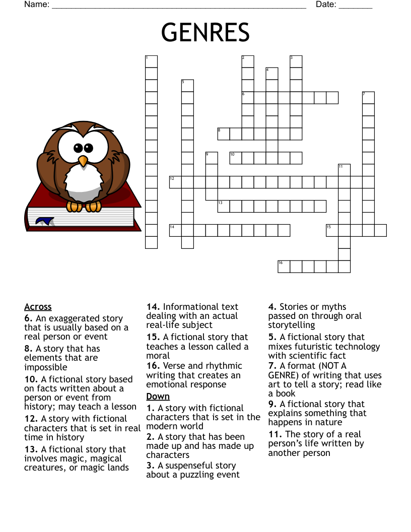 8th Grade Vocabulary Crossword Puzzle WordMint